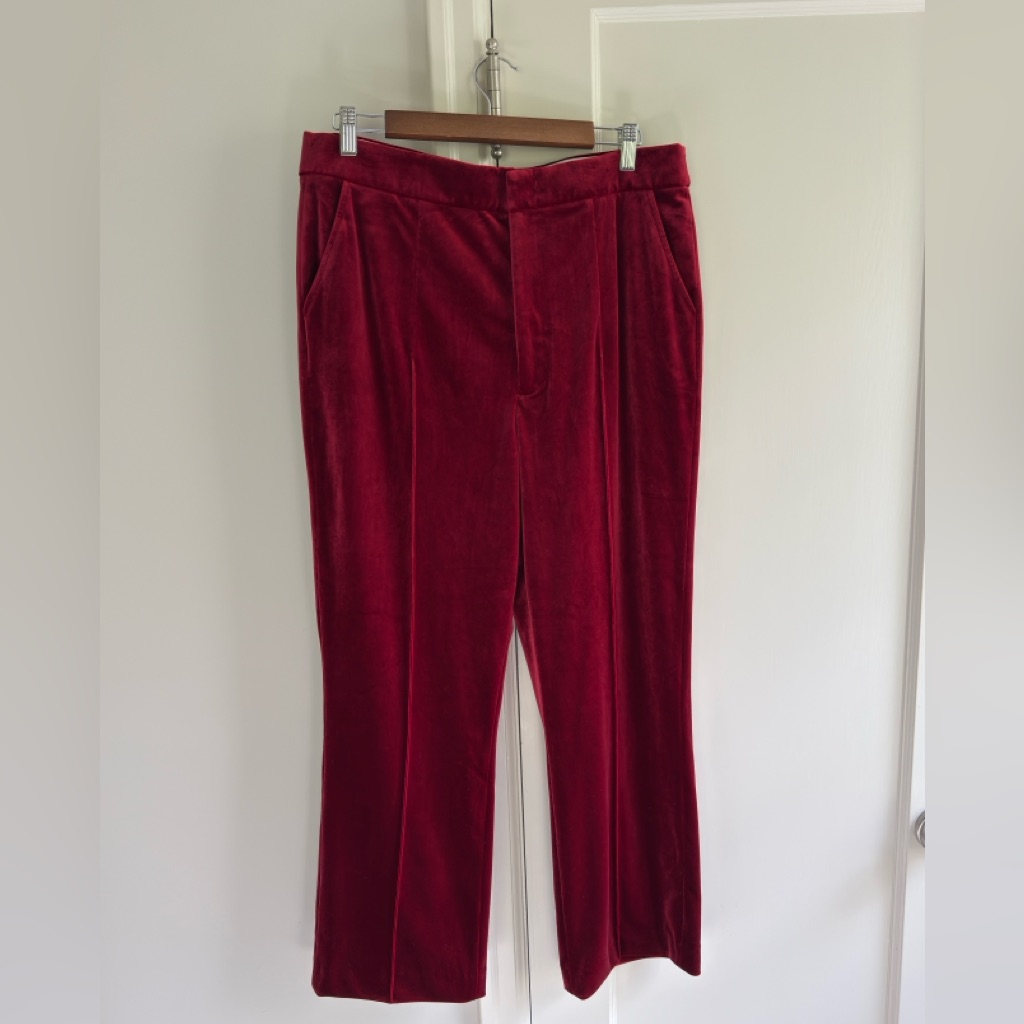 Favorite Daughter Red Straight Leg Pants